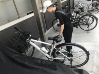 自転車前掃除